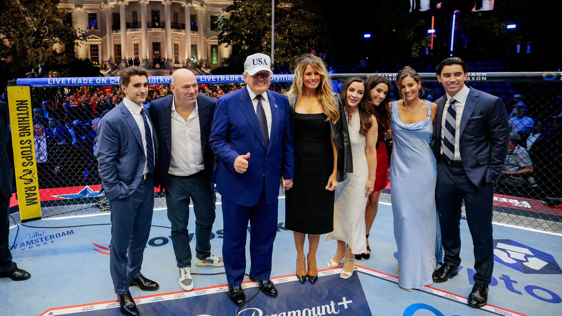 Trump marks 80th birthday with cage fighting extravaganza – as US and Iran agree deal