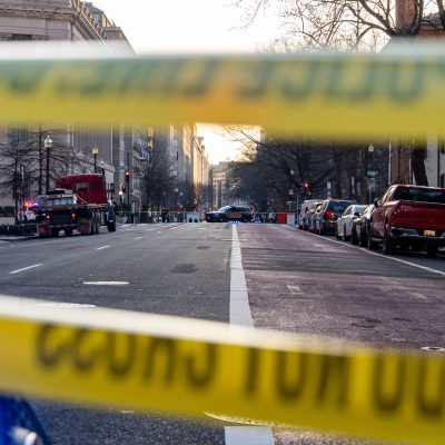 Van driven into barricade near White House, police say